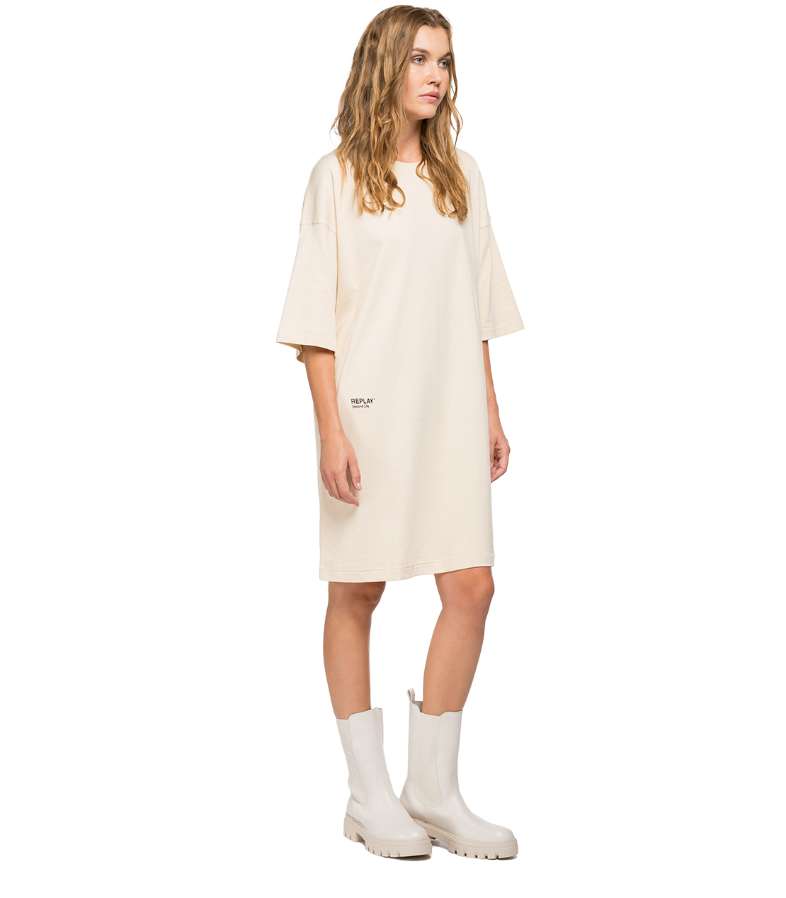 ピースダイオーガニックコットンジャージーオーバーサイズドレス 詳細画像 スキン 3